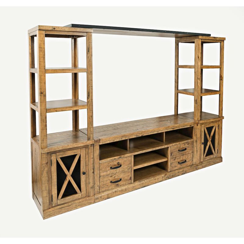 Jofran Telluride Rustic Farmhouse Solid Wood Entertainment Center with 60 TV Console