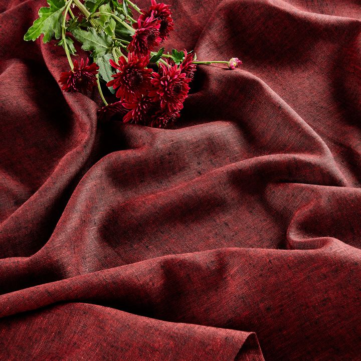 Solino Home 100% Pure Linen Table Throw 52 x 52 Inch | Athena