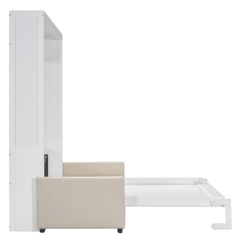 Merax Murphy Bed Cabinet Wall Bed with Cushion