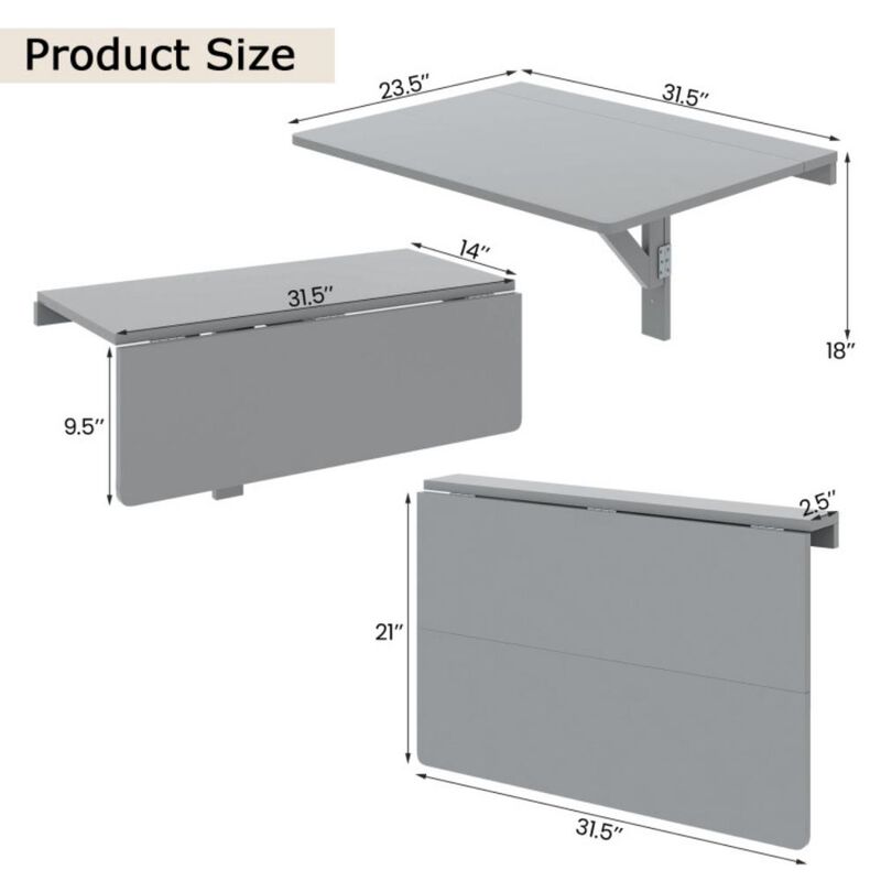 Wall Mounted Folding Table for Small Spaces