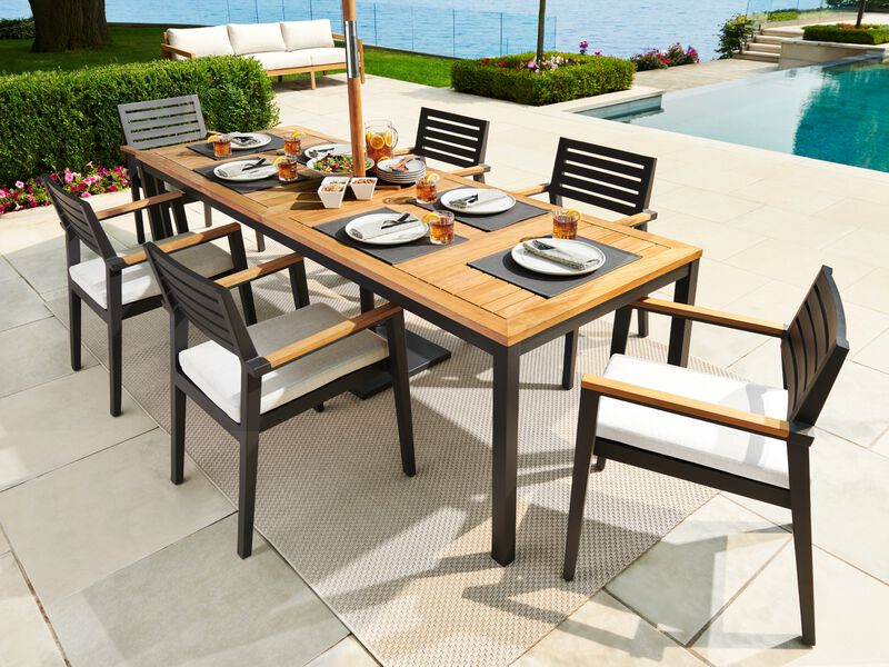 Rhodes 5 Piece Patio Dining Set with 72 in. Table