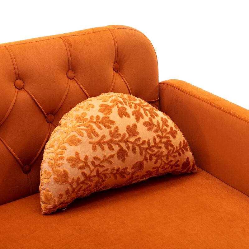 Velvet Sofa, Accent Sofa .Loveseat Sofa With Metal Feet