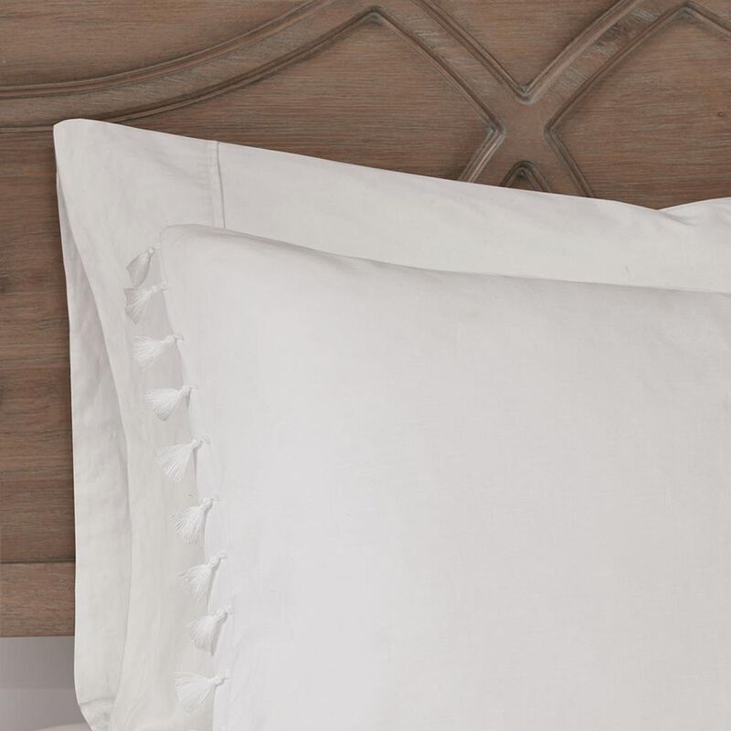 Belen Kox Lillian Tassel Trim Cotton Duvet Cover Set, Belen Kox