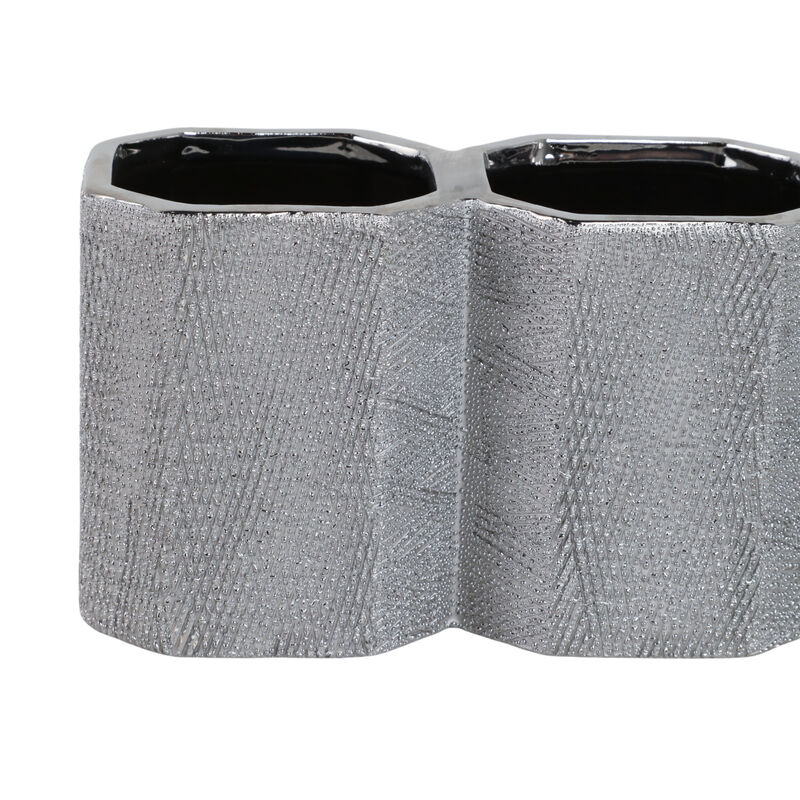 Ceramic 4" 3-cup Pencil Holder
