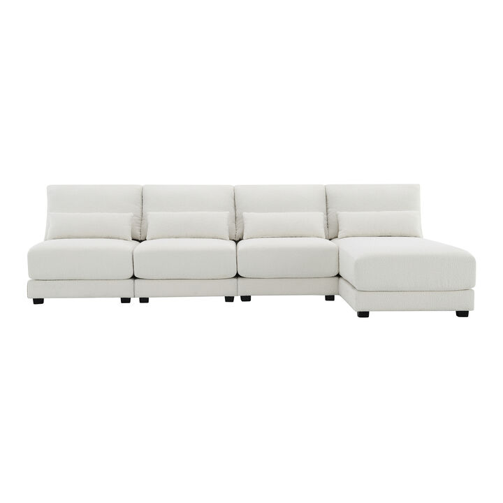 Merax Oversize Deep Seat Sofa with Reversible Chaise