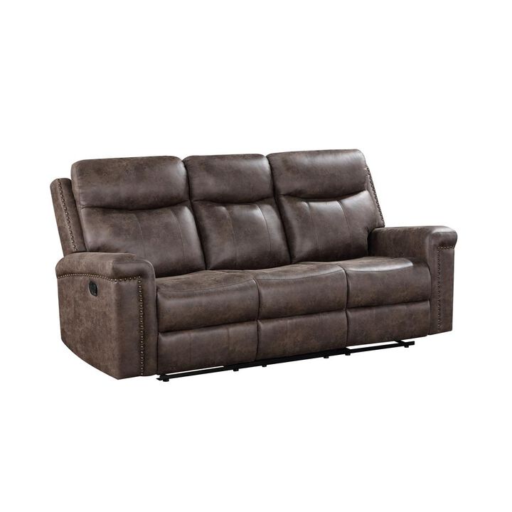 New Classic Furniture Quade Sofa W/Dual Recliner-Mocha