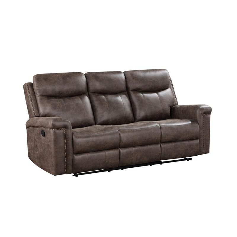 New Classic Furniture Quade Sofa W/Dual Recliner-Mocha