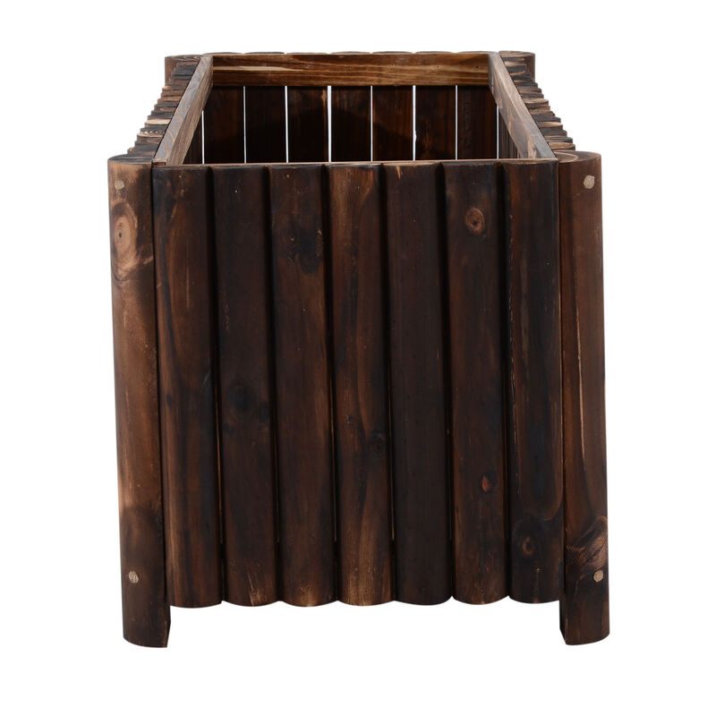 Wooden Raised Garden Flower Bed Vegetable Plant Backyard Planter Box