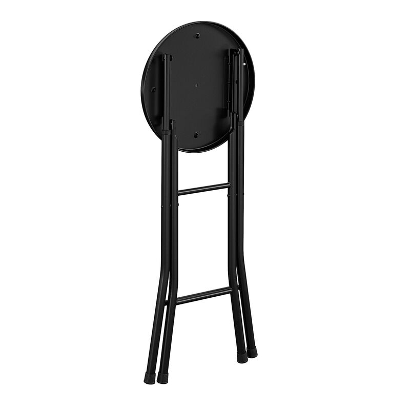 COSCO 24" Backless Vinyl Padded Folding Stools, 4-Pack, Black