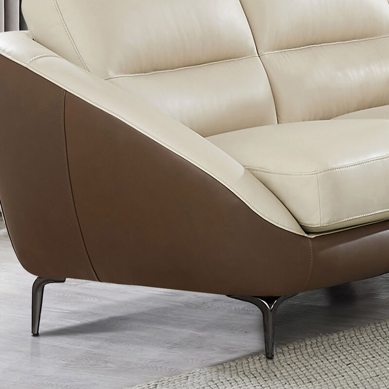 Makena Top Grain Leather Loveseat