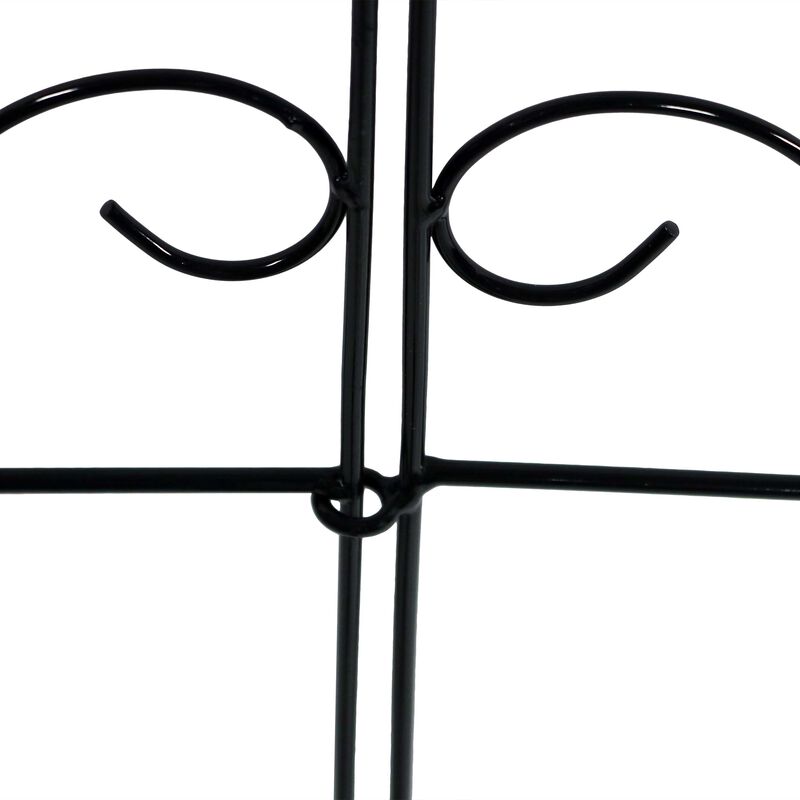 Sunnydaze 40-Piece Victorian Iron Garden Border Fencing - 60 ft - Black