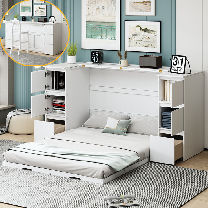 Merax Murphy Bed with Drawers
