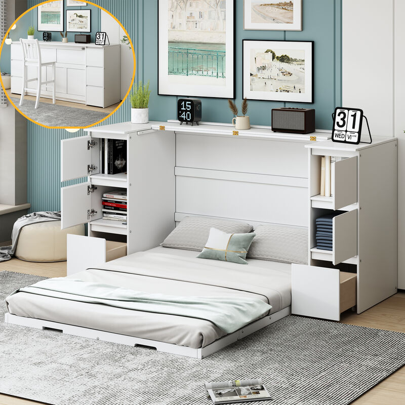 Merax Murphy Bed with Drawers