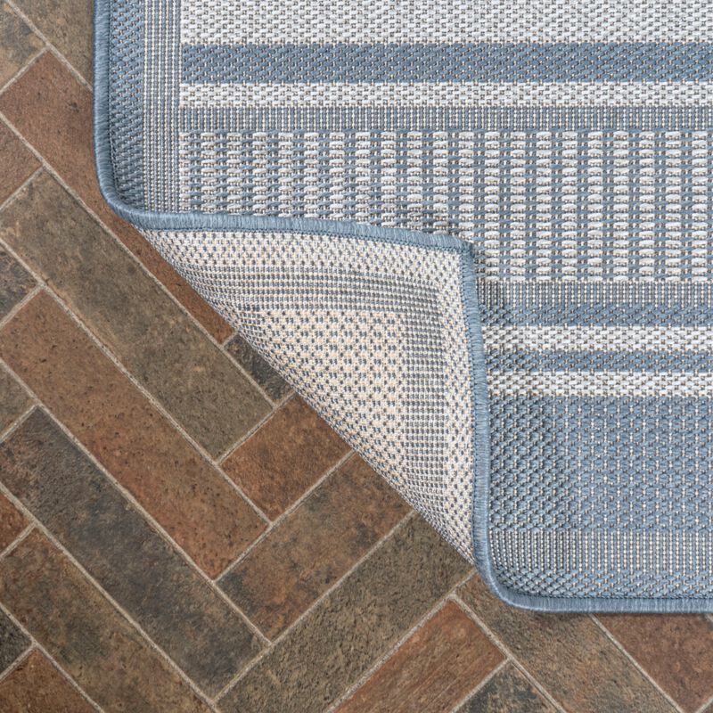 Haynes Modern Double Stripe Indoor/Outdoor Area Rug