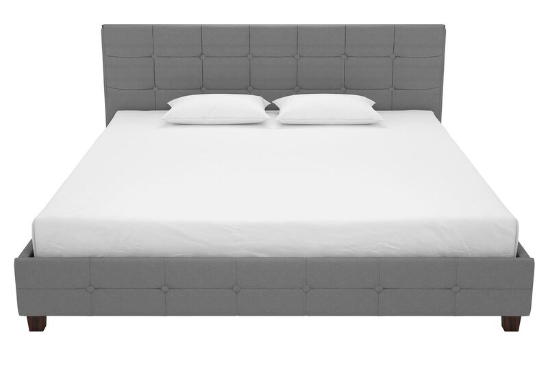 Ryder Black Linen Upholstered Bed