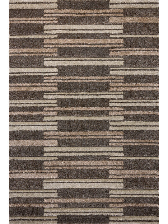 Silas SLA-08 Mocha / Champagne 18" x 18" Sample Rug by