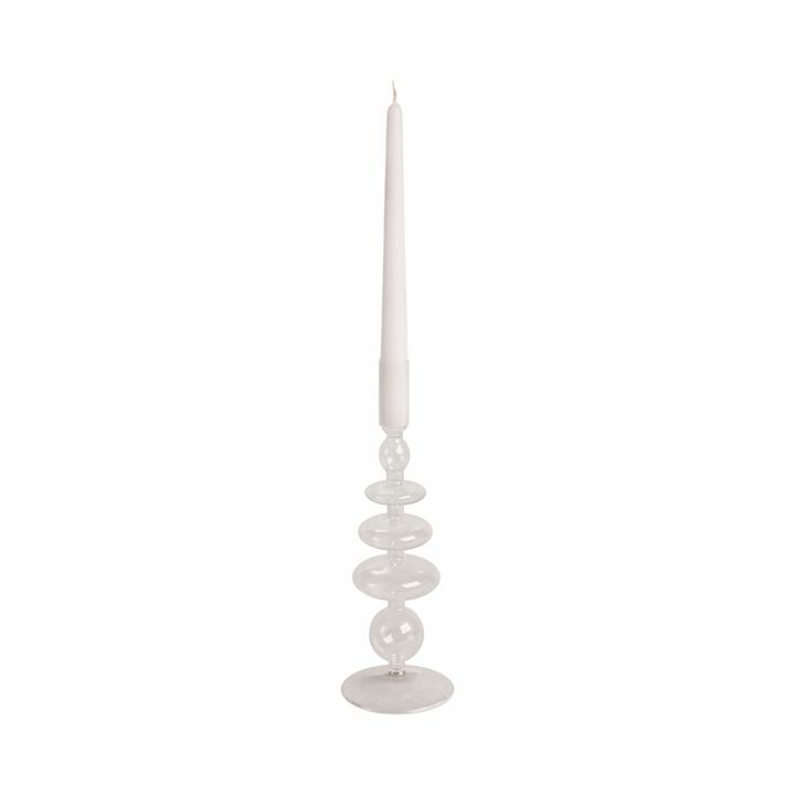 11" Vintage Glass Candle Hldr
