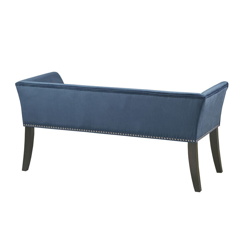 Gracie Mills Greta Solid Wood Accent Bench with Upholstered Seat and Back