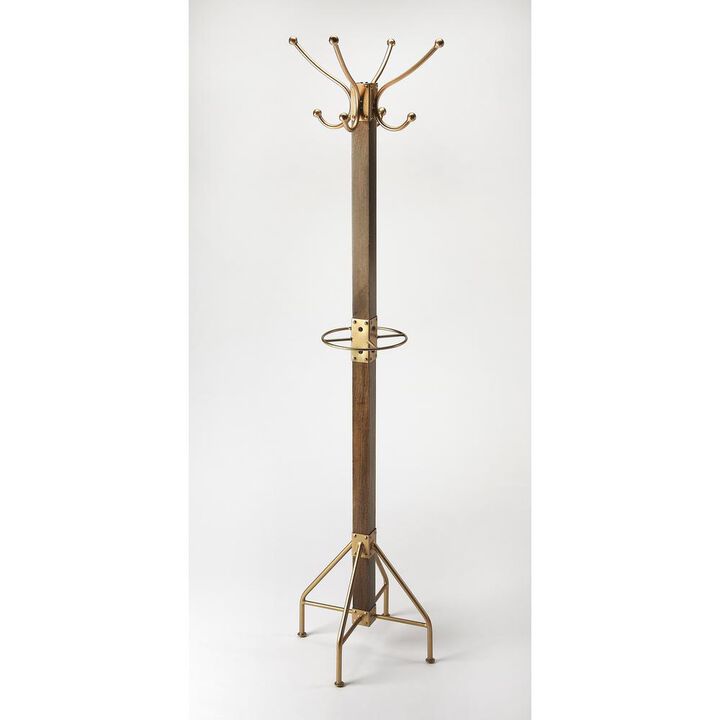 Wood and Gold Coat Rack, Belen Kox