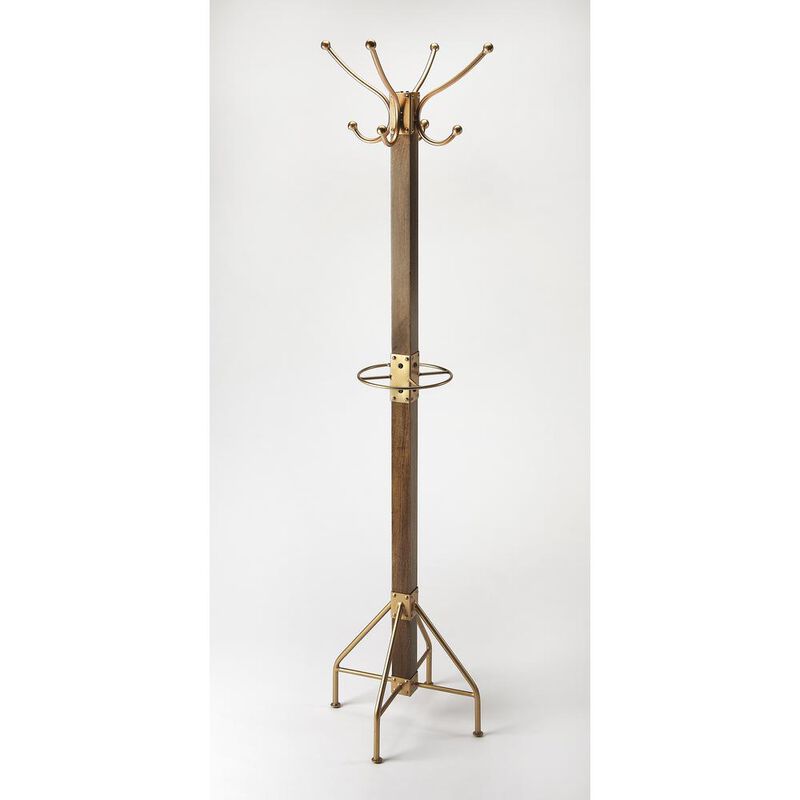 Wood and Gold Coat Rack, Belen Kox