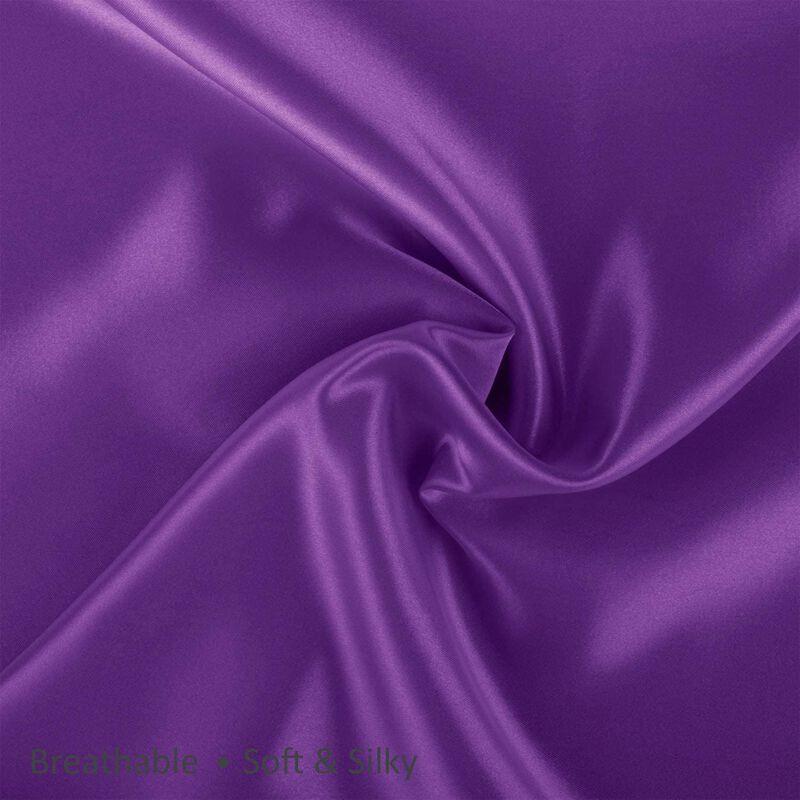 Satin Pillow Case with Zipper - Luxury Pillow Cover (Pillowcase Set of 2)