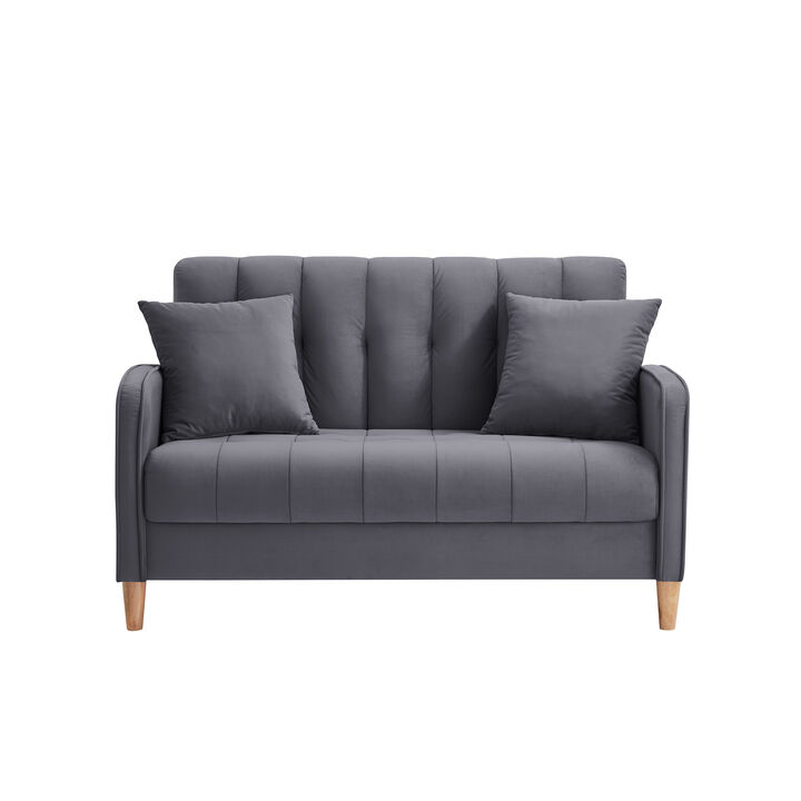 Merax Modern Velvet Loveseat Sofa Couch for Living Room