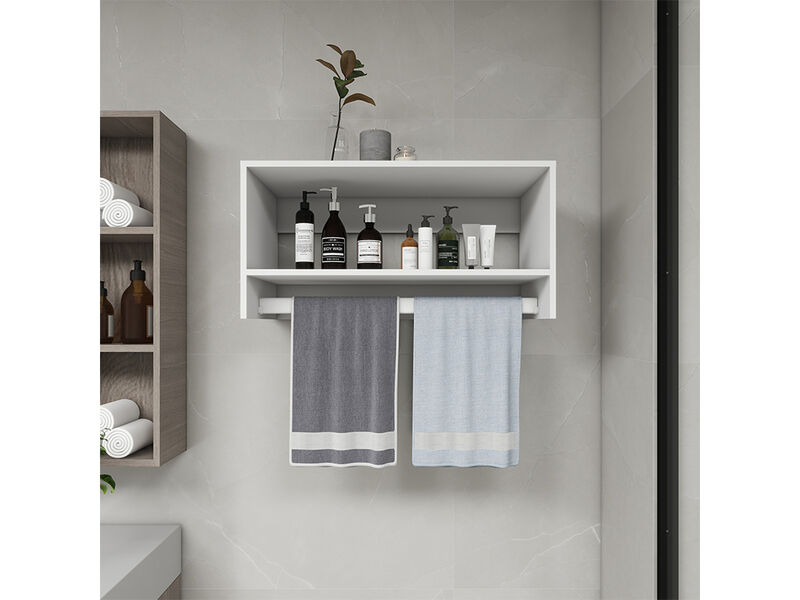 Modern Closet Organizer System,Wall Mounted Closet Organizers and Storage Walk in Closet System Closet Rack and Shelving Closet Storage for Bedroom,White