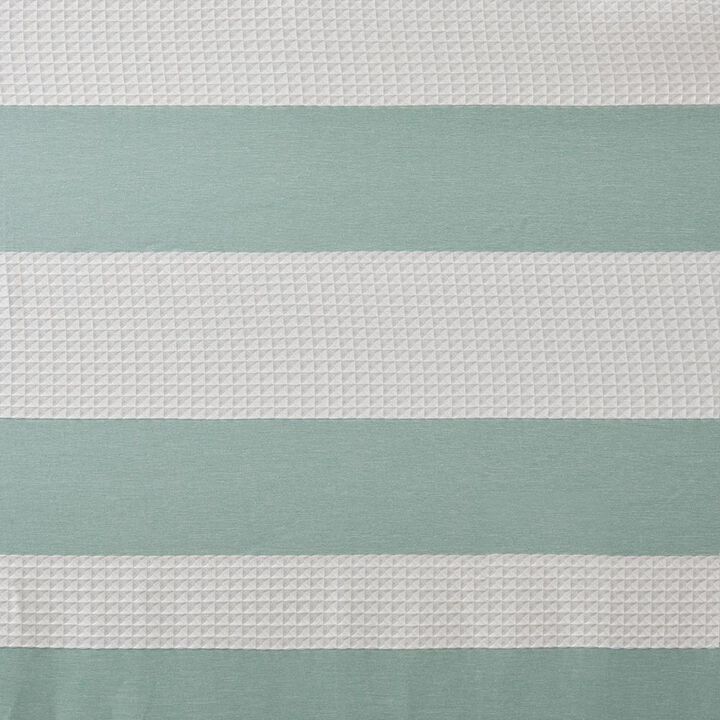 Belen Kox Aqua Waffle Weave Shower Curtain, Belen Kox