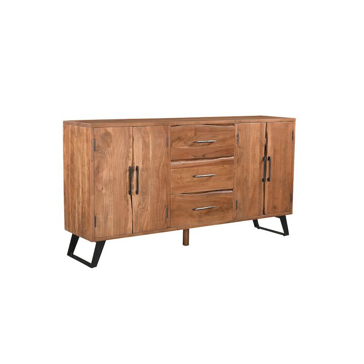 Taran Designs Ferris 3-drawer 4-door Live Edge Solid Wood Sideboard