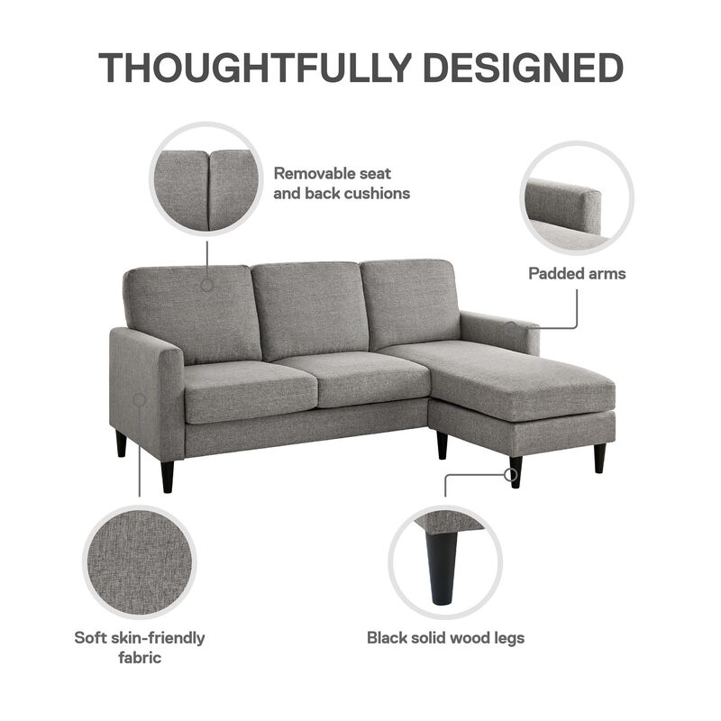 Regency Reversible Contemporary Upholstered Sectional