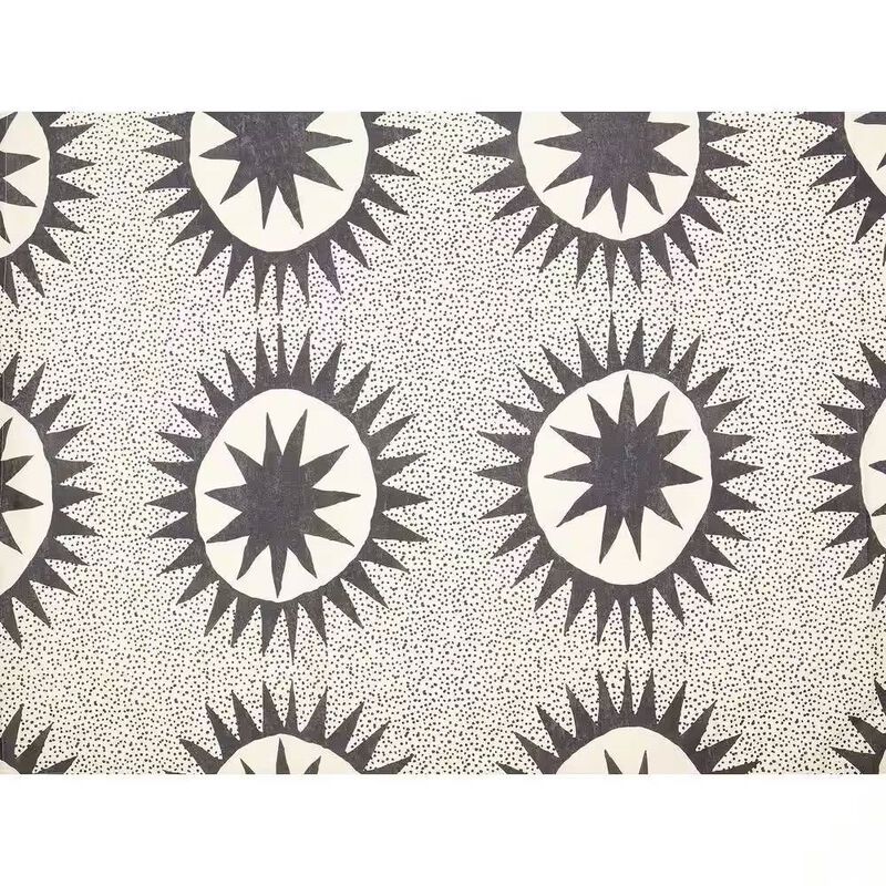 Cotton-Poly Shower Curtain – Sun Star Medallion Pattern for Boho & Modern Bathrooms