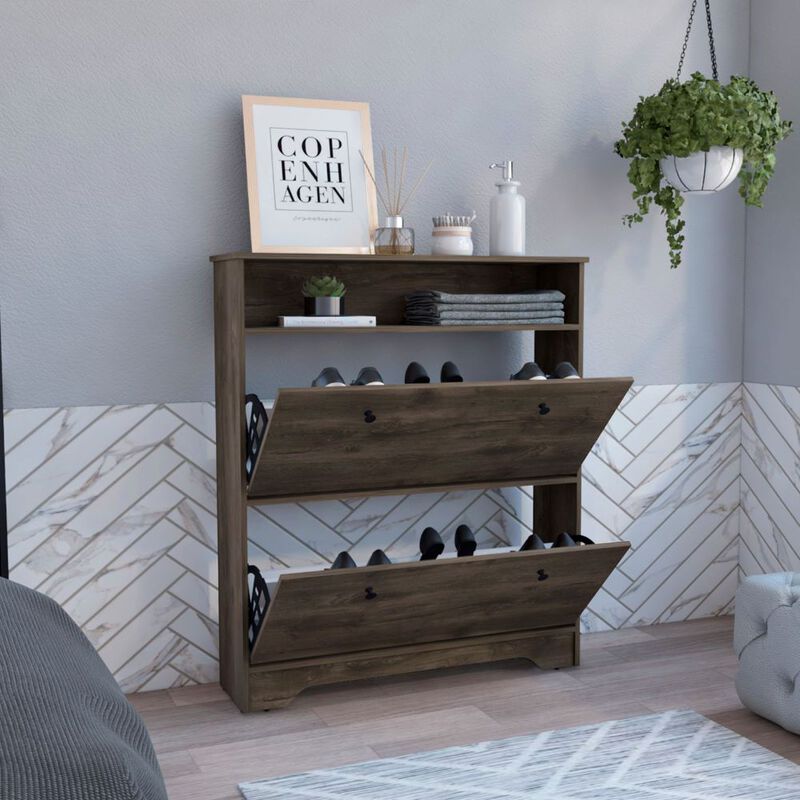 Shoe Rack Dublin, Bedroom, Dark Brown