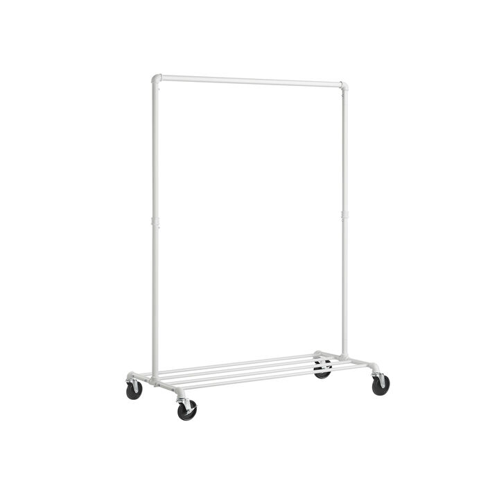 Clothing Rack on Wheels - Mobile Garment Organizer with Adjustable Height Clothing Rack on Wheels - Mobile Garment Organizer with Adjustable Height