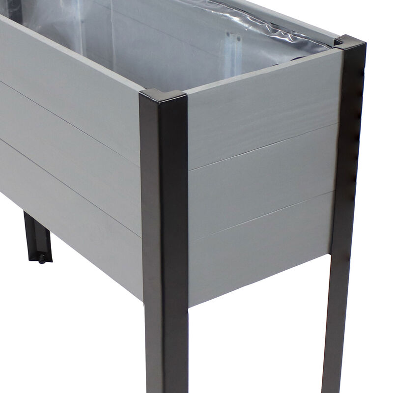 Acacia Wood Raised Garden Bed with Removable Planter Bag