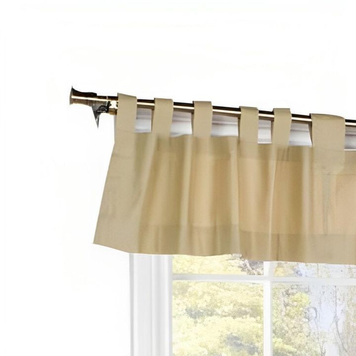 Commonwealth Thermalogic Weather Insulated Cotton Fabric Tab Valance - 40"x15" - Natural