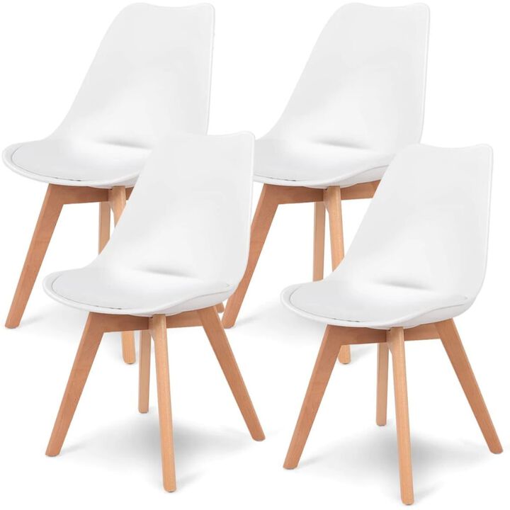 Set of 4 Mid Century Armless Dining Chairs