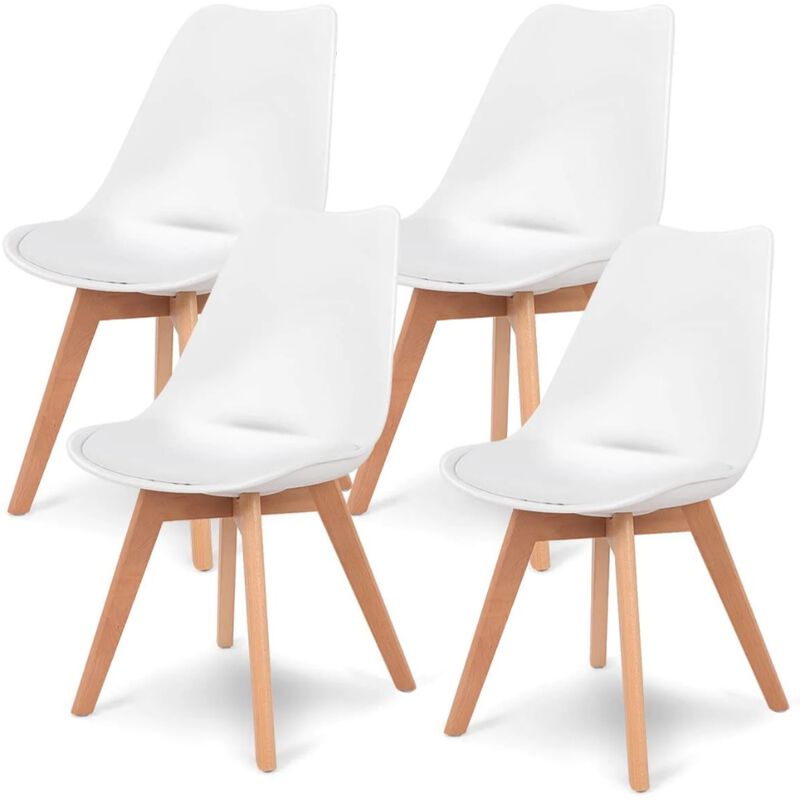 Set of 4 Mid Century Armless Dining Chairs