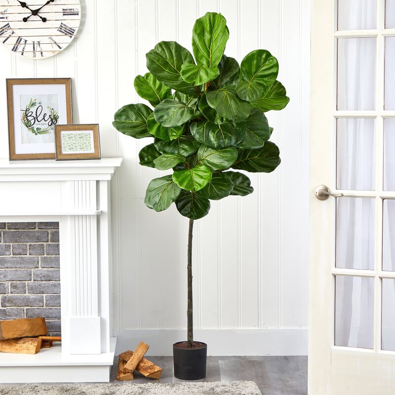 Hivvago 5.5 Feet Fiddle Leaf Artificial Tree