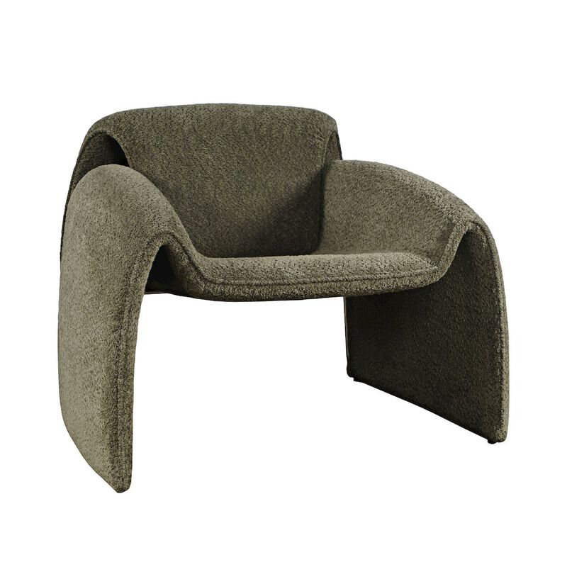 Jofran Dolce Mid-Century Modern Bent Angle Upholstered Accent Chair