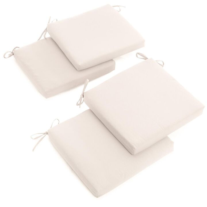 Blazing Needles 20-inch by 19-inch Twill Chair Cushion (Set of Four)