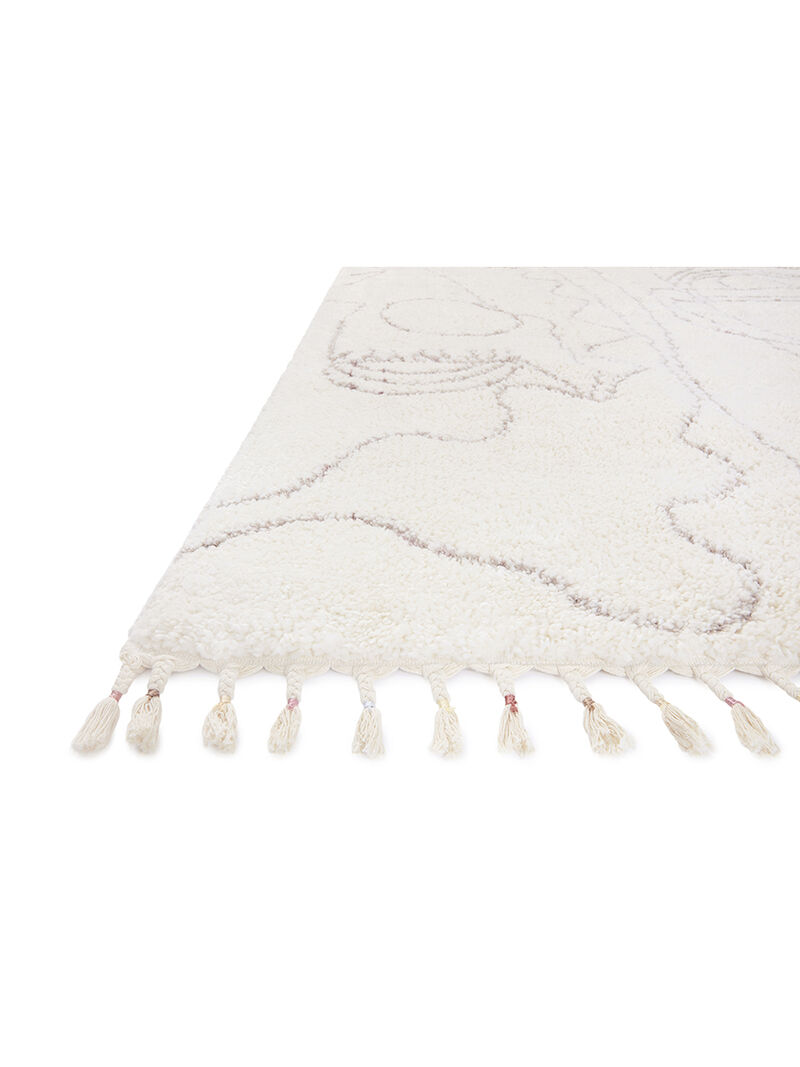 Ronnie RON04 Ivory/Natural 18" x 18" Sample Rug