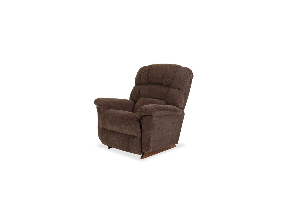 Lazboy Power recliner in brown fabric with extra tall back and generous proportions