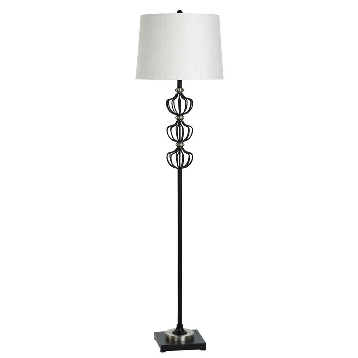 Benzo Silver Floor Lamp