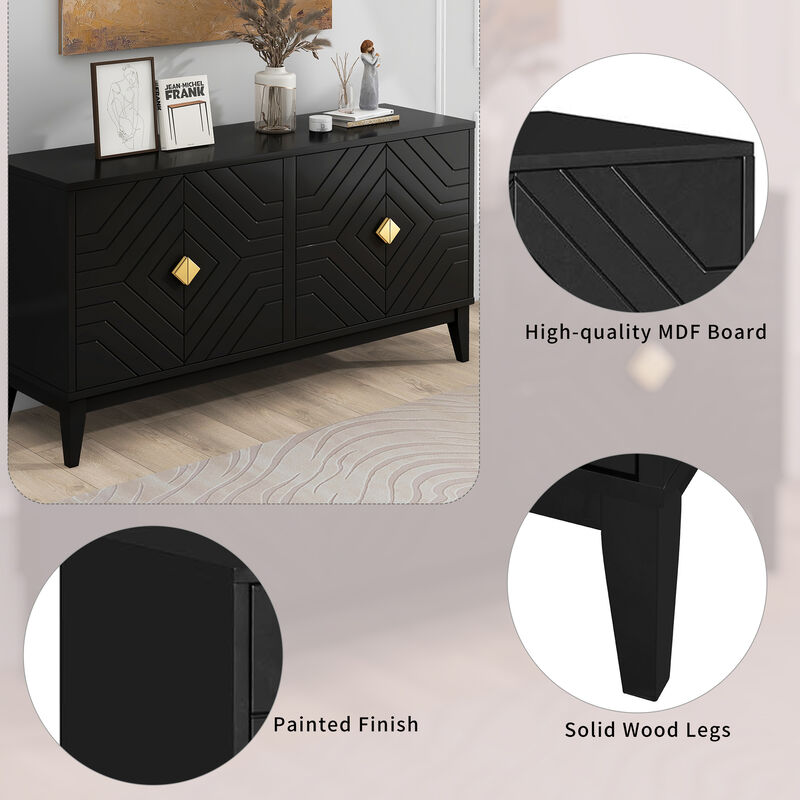 Merax Sideboard Storage Cabinet with 4 Doors