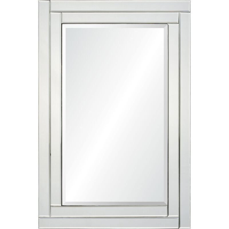 35" Clear Framed Rectangular Wall Mirror