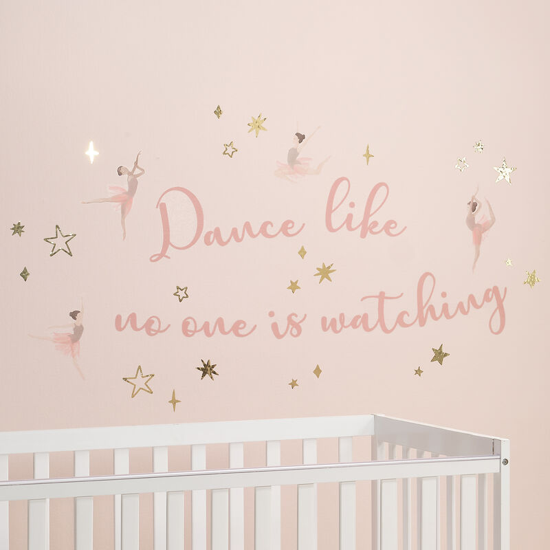 Lambs & Ivy Ballerina Baby Dance Like No One is Watching Wall Decals/Stickers