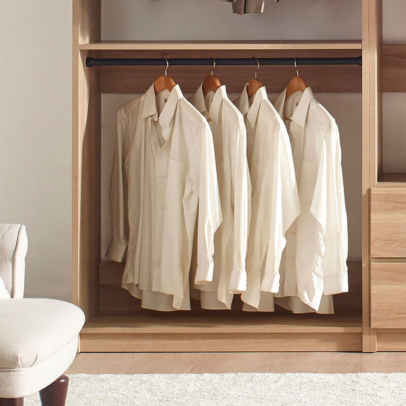 Prosper Oak Freestanding Walk in Wood Closet System