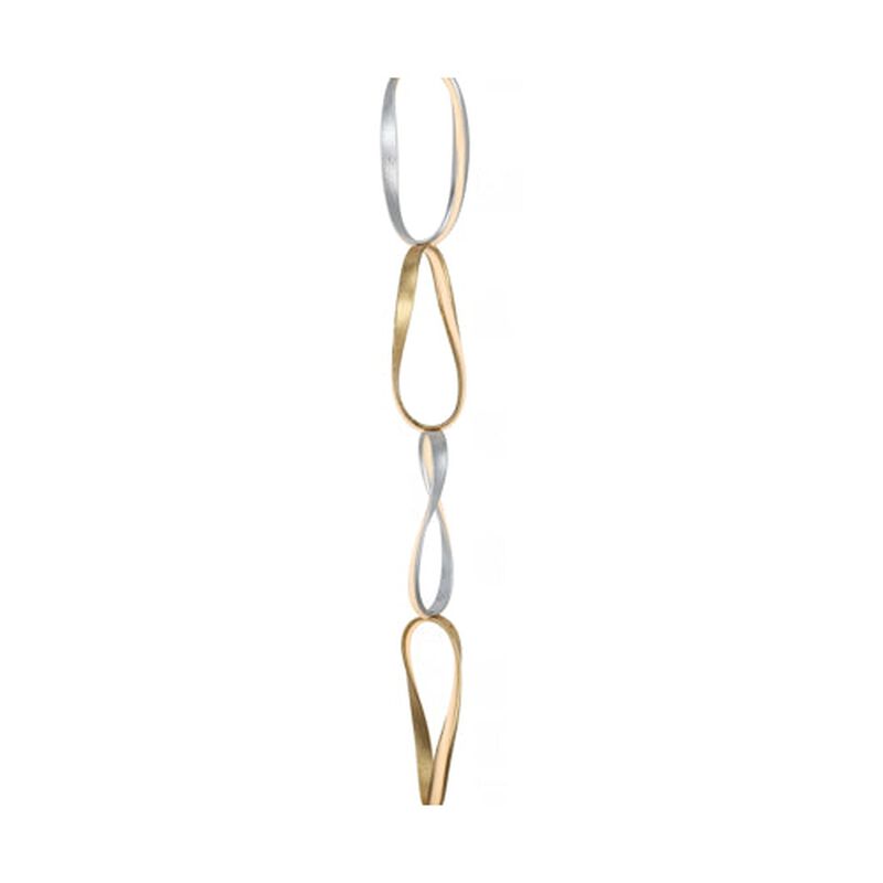 Prague Chandelier Gold and Chrome Metal Integrated LED Dimmable