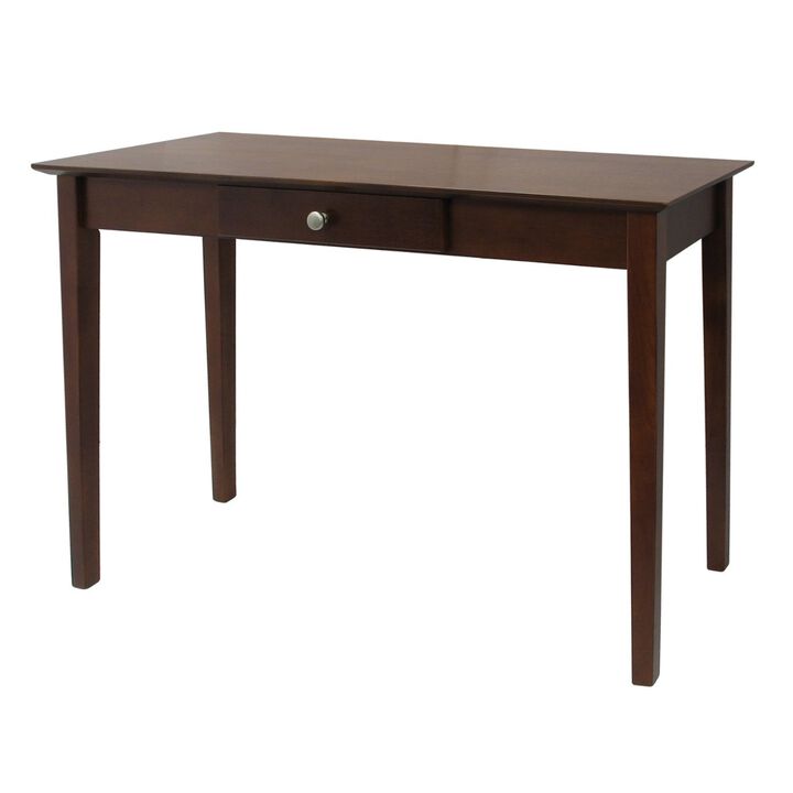 Hivvago Console Table Laptop Computer Desk Sofa Table in Walnut Finish
