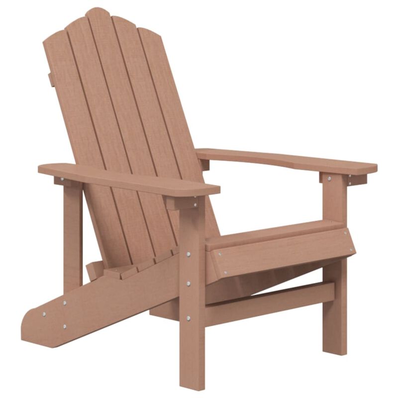 vidaXL Adirondack Chairs 2 Pcs, Outdoor Adirondack Chair Weather Resistant for Patio, Lawn Chair for Outdoor Porch Garden Backyard Deck, HDPE Brown